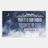 Ralph Waldo Emerson Inspiration Zitat "Stars" Rechteckiger Aufkleber (Vorderseite)