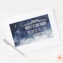 Ralph Waldo Emerson Inspiration Zitat "Stars" Rechteckiger Aufkleber