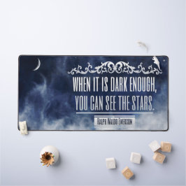 Ralph Waldo Emerson Inspiration Zitat "Stars" Schreibtischunterlage