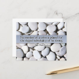Ralph Waldo Emerson Inspiration Zitat "Team" Postkarte