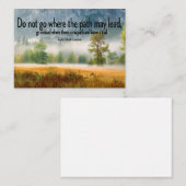 Ralph Waldo Emerson Inspiration Zitat "Trail" Mitteilungskarte (Vorne/Hinten)