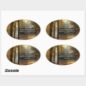 Ralph Waldo Emerson Inspiration Zitat "Trail" Ovaler Aufkleber (Blatt)