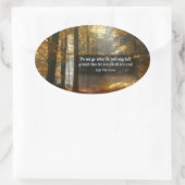 Ralph Waldo Emerson Inspiration Zitat "Trail" Ovaler Aufkleber (Tasche)