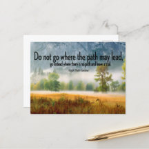 Ralph Waldo Emerson Inspiration Zitat "Trail"