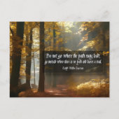 Ralph Waldo Emerson Inspiration Zitat "Trail" Postkarte (Vorderseite)