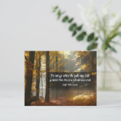 Ralph Waldo Emerson Inspiration Zitat "Trail" Postkarte (Stehend Vorderseite)