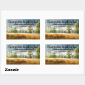 Ralph Waldo Emerson Inspiration Zitat "Trail" Rechteckiger Aufkleber (Blatt)