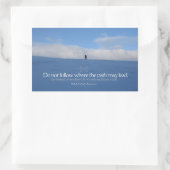 Ralph Waldo Emerson Inspiration Zitat "Trail" Rechteckiger Aufkleber (Tasche)