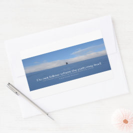 Ralph Waldo Emerson Inspiration Zitat "Trail" Rechteckiger Aufkleber