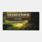 Ralph Waldo Emerson Inspiration Zitat "Trail" Schreibtischunterlage (Vorderseite)