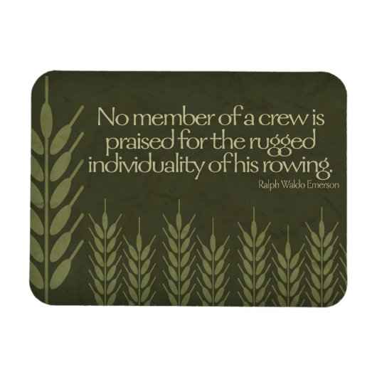 Ralph Waldo Emerson Inspirational Quote Crew Flexi Magnet (Horizontal)