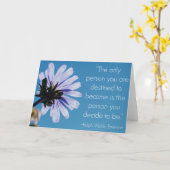 Ralph Waldo Emerson Quote Grußkarte Karte (Gelbe Blume)