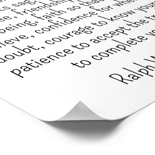 Ralph Waldo Emerson quote - this is my wish Poster (Ecke)