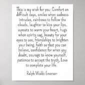 Ralph Waldo Emerson quote - this is my wish Poster (Vorne)