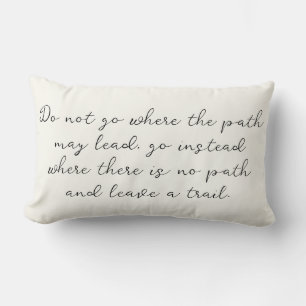 Ralph Waldo Emerson Zitat Lendenkissen