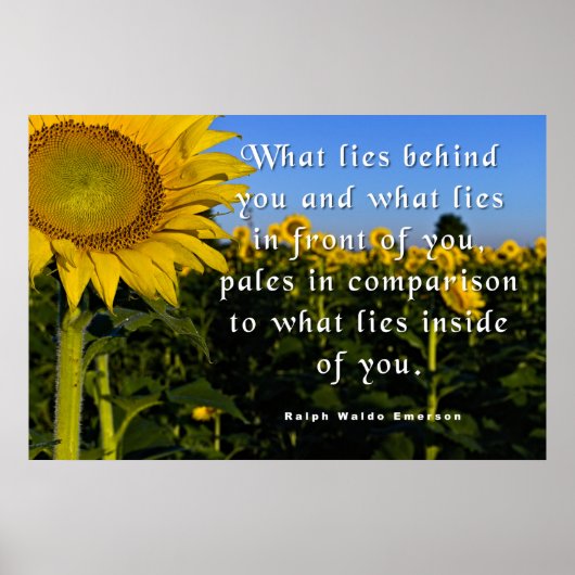 Ralph Waldo Emerson Zitat Poster (Vorne)