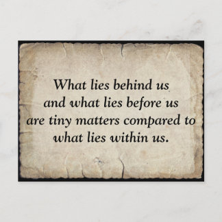 Ralph Waldo Emersons Zitat zum Leben Postkarte