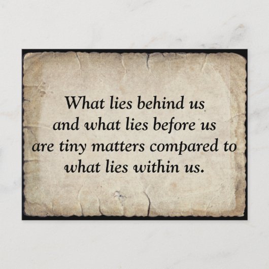 Ralph Waldo Emersons Zitat zum Leben Postkarte (Vorderseite)