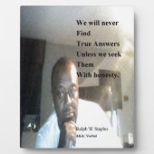 Ralph Wisden Staples Fotoplatte (Vorderseite)