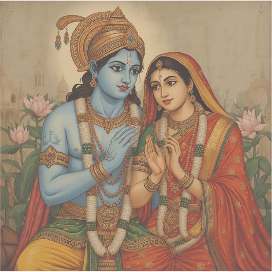 Ram and Sita  Aufkleber (Vorderseite)