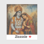 Ram and Sita Aufkleber (Blatt)