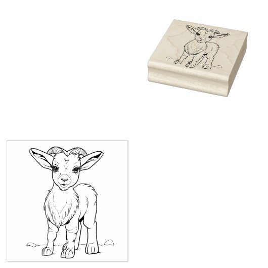 Ram Animal Gummistempel (Stempel)
