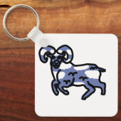 Ram Aries Keychain – Minimal Zodiac Animal  Schlüsselanhänger (Vorderseite)