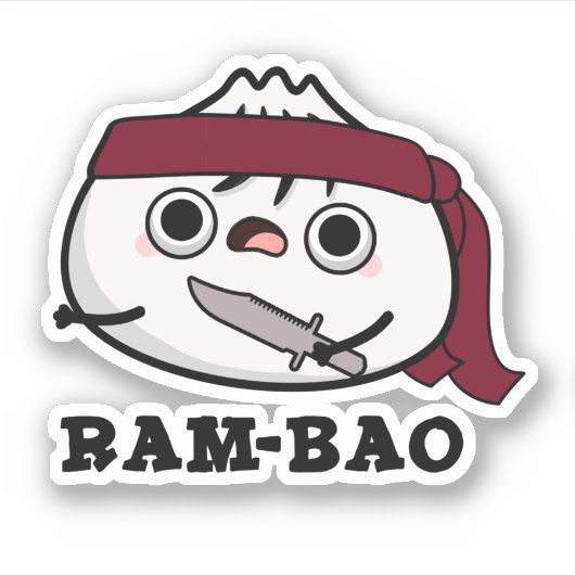 Ram-bao Funny Soldier Dimsun Pun Aufkleber (Vorderseite)