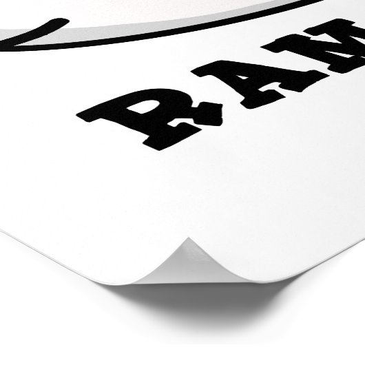 Ram-bao Funny Soldier Dimsun Pun Poster (Ecke)