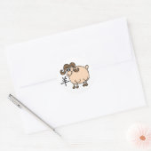Ram Chinese Zodiac Runder Aufkleber (Umschlag)