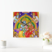 Ram Darbar Clock Quadratische Wanduhr (Zuhause)