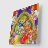 Ram Darbar Clock Quadratische Wanduhr (Winkel)