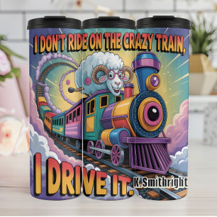 Ram Driving the Crazy Train Thermosbecher