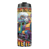 Ram Driving the Crazy Train Thermosbecher (Vorderseite)