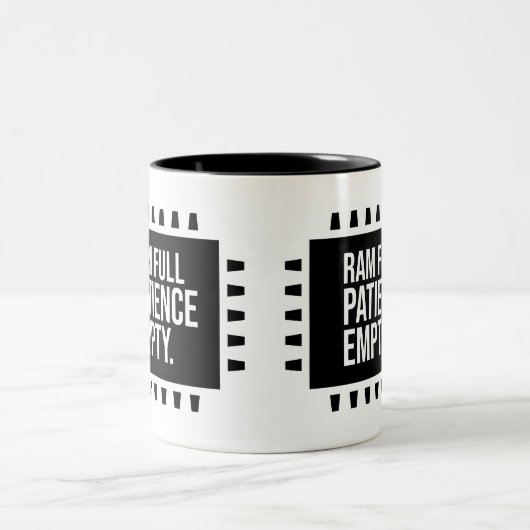 Ram full patiencie empty zweifarbige tasse (Mittel)