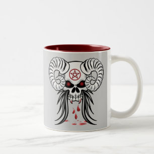 Ram Horned Skull Zweifarbige Tasse