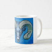 RAM im Himmelblau Kaffeetasse (VorderseiteRechts)