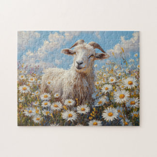 Ram in einem dunklen Feldgemälde Puzzle