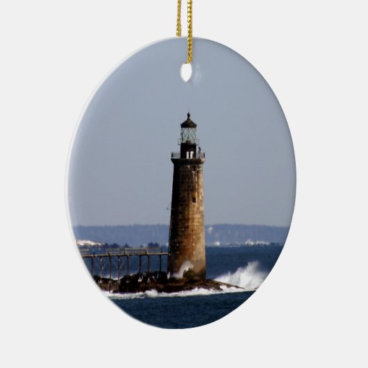 Ram Island Ledge Light Keramik Ornament (Rechts)