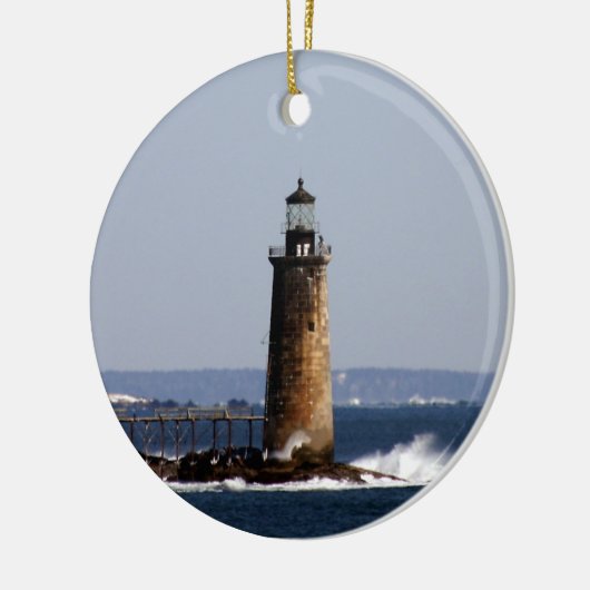 Ram Island Ledge Light Keramik Ornament (Links)