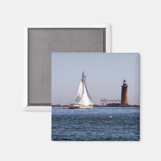 Ram Island Ledge Light Magnet (Vorderseite/Rückseite)