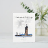 Ram Island Ledge Light-Michigan Postkarte (Stehend Vorderseite)