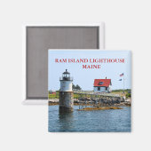Ram Island Lighthouse Boothbay Hafen Maine Magnet (Vorderseite/Rückseite)
