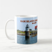 Ram Island Lighthouse, Boothbay Hafen Maine Tasse (Links)