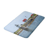Ram Island Lighthouse, Maine Bath Mat Badematte (Schrägansicht)