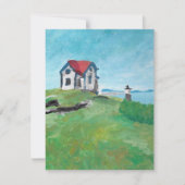 Ram Island Lighthouse, Maine Grußkarte Karte (Vorderseite)
