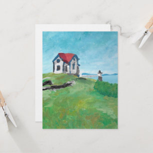 Ram Island Lighthouse, Maine Grußkarte Karte