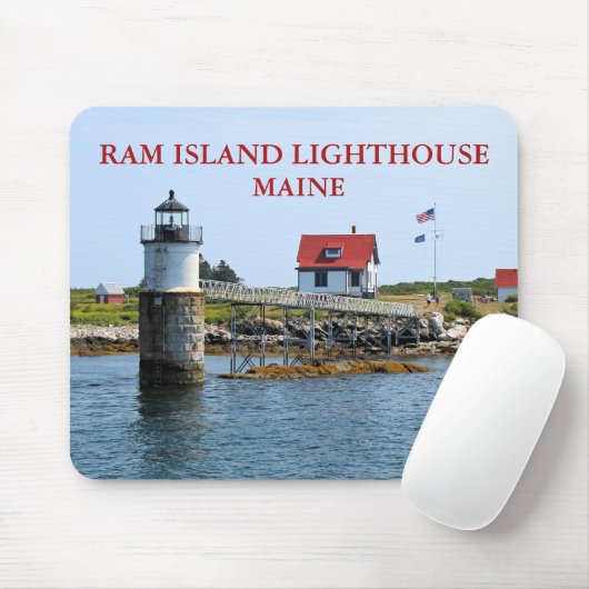 Ram Island Lighthouse, Maine Mousepad (Mit Mouse)