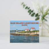 Ram Island Lighthouse, Maine Postcard Postkarte (Stehend Vorderseite)