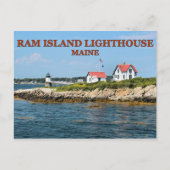 Ram Island Lighthouse, Maine Postcard Postkarte (Vorderseite)